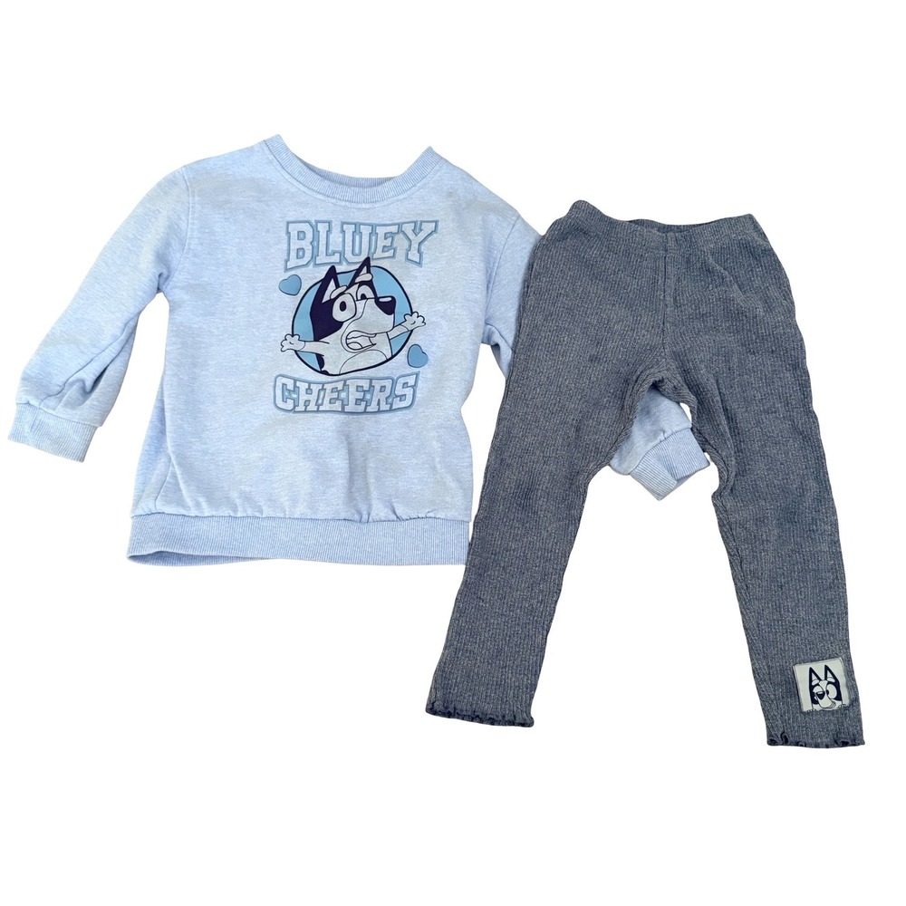 Bluey Sweatshirt and Leggings Set Blue Cheers Graphic Kids 3T